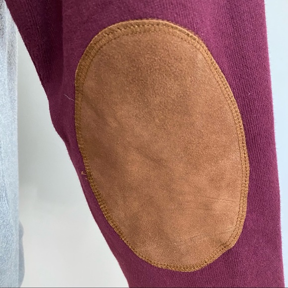 J. Peterman Suede Elbow Patch Rugby Raglan Sweatshirt - Picture 11 of 14